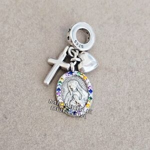 Michelle Burgos Silver Charm Bracelet